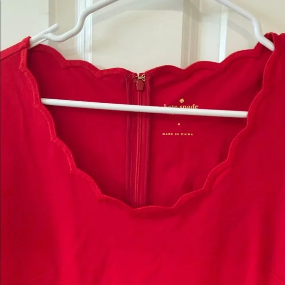 Kate Spade Red Scalloped Dress - Picture 3 of 10
